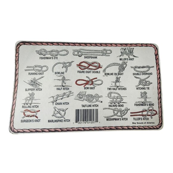 Forty Knots Visual Aid For Knot Tying Card Official Boy Scouts Of America Durabl - Picture 4 of 4